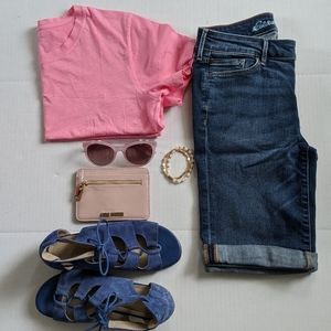 Eddie Bauer blue Jean Bermuda Shorts